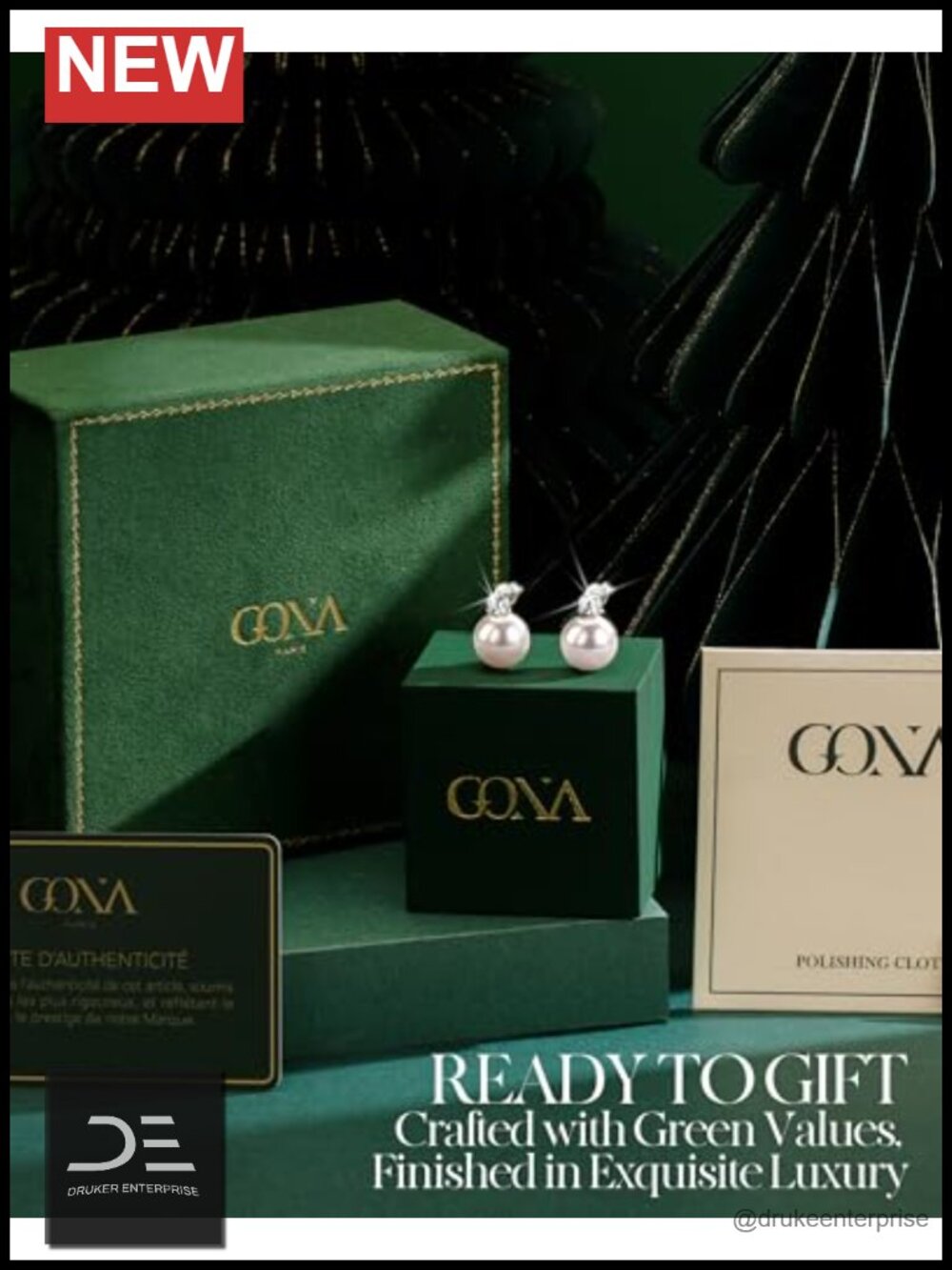 Swarovski Pearl Necklace & Earrings Set 925 Sterling Silver - Picture 2 of 6